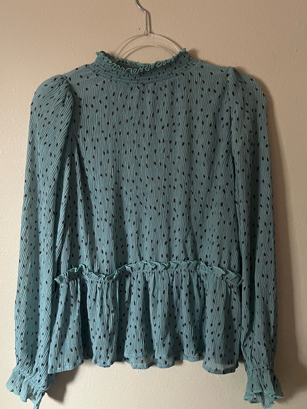 MINE Smocked Peplum Blouse - Medium